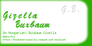 gizella buxbaum business card